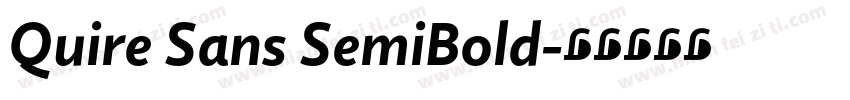 Quire Sans SemiBold字体转换